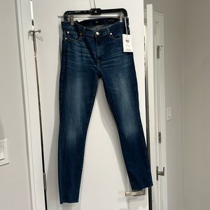 Brand new 7 for All Mankind high waist super skinny slim illusion jeans
